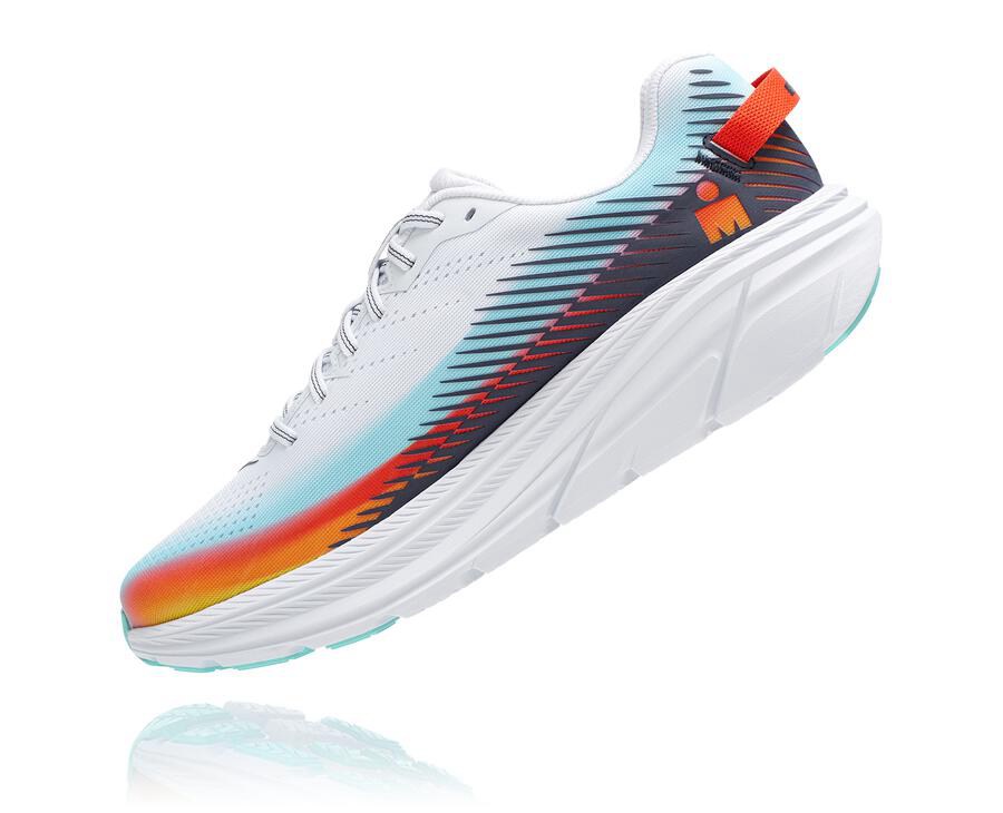 Hoka One One Koşu Ayakkabısı Erkek Beyaz/Mavi - Ironman Rincon 2 - QW4657298